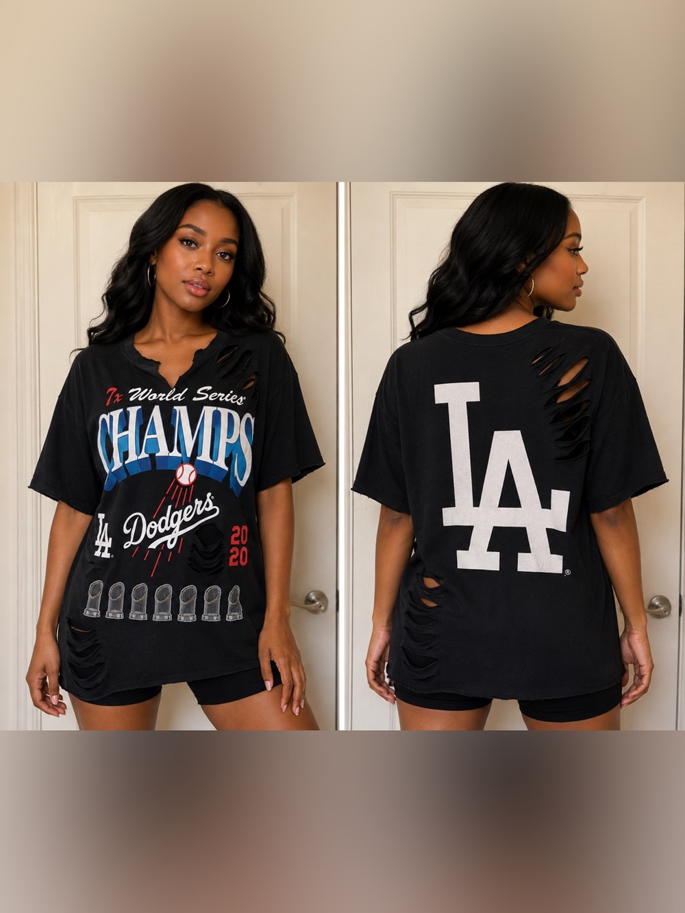 Los Angeles Black 'Champs' Graphic Tee size M/L